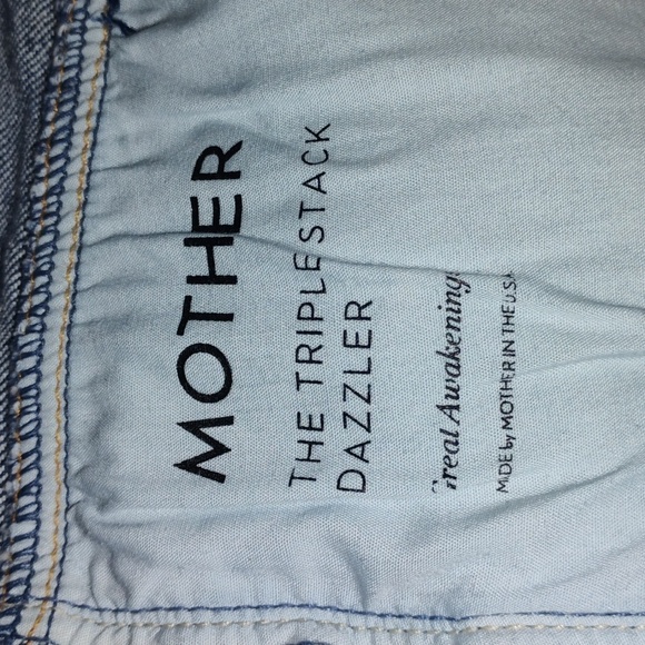 MOTHER  SUPERIOR Triple Stack Dazzler Jean. Womens size 24 in Waist. Blue Denim. - Picture 7 of 16